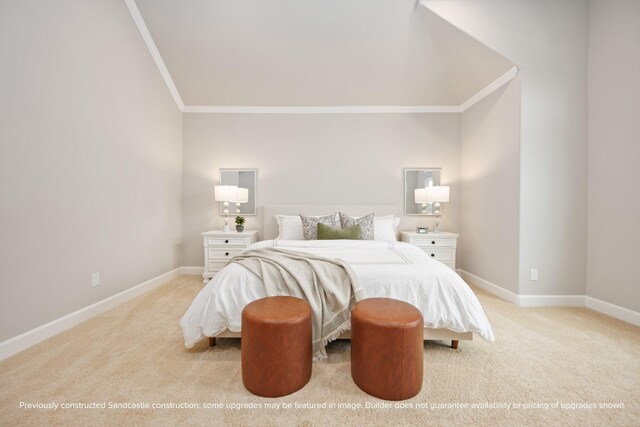 833 Fisher St Unit E, Houston, TX 77018 - bedroom with crown molding, light colored carpet, and baseboards