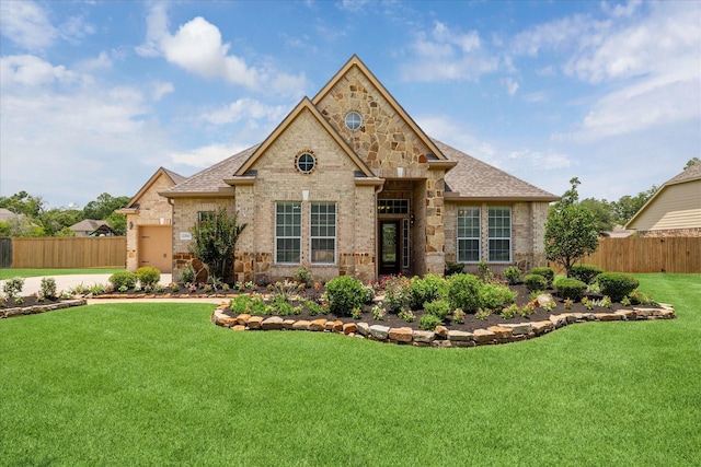 22611 Pineleigh Ct, Tomball, TX 77375 - french country style house featuring brick siding and a shingled roof