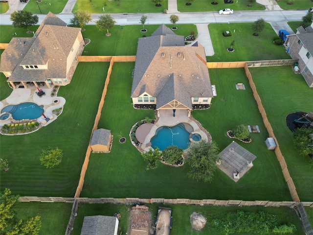 22611 Pineleigh Ct, Tomball, TX 77375 - bird's eye view of a pool area