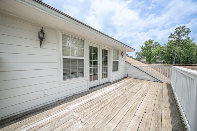 918 Dogwood Ridge Dr, Diboll, TX 75941 - wooden terrace with french doors