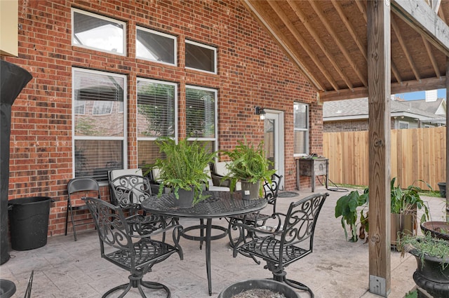 16946 Creek Mountain Dr, Houston, TX 77084 - view of patio featuring outdoor dining area
