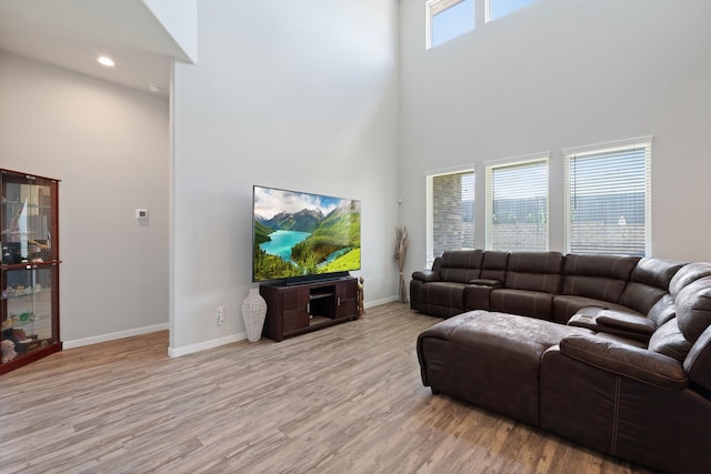 25718 Balsamwood Dr, Tomball, TX 77375 - living room with a high ceiling and wood finished floors