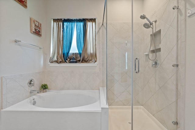 25718 Balsamwood Dr, Tomball, TX 77375 - bathroom with a bath and a shower stall
