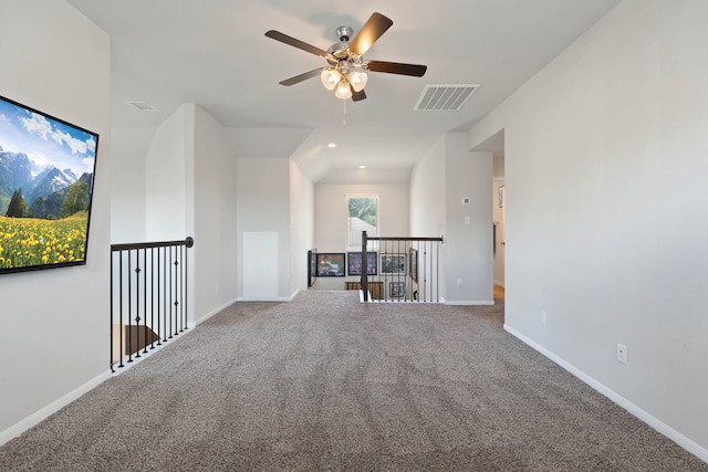 25718 Balsamwood Dr, Tomball, TX 77375 - empty room featuring ceiling fan and carpet
