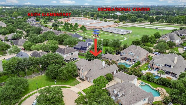 20803 Twisted Leaf Dr, Cypress, TX 77433 - aerial view of residential area featuring a pool