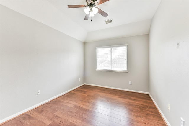 2231 Water Way, Seabrook, TX 77586 - spare room featuring hardwood / wood-style floors, ceiling fan, and lofted ceiling