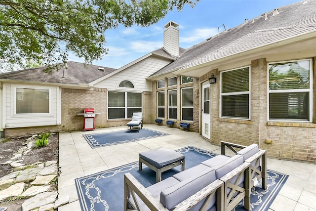 2231 Water Way, Seabrook, TX 77586 - view of patio featuring outdoor lounge area and grilling area