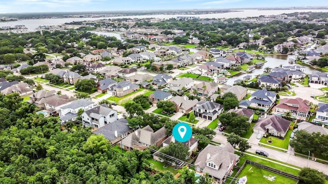 2231 Water Way, Seabrook, TX 77586 - aerial perspective of suburban area with a nearby body of water