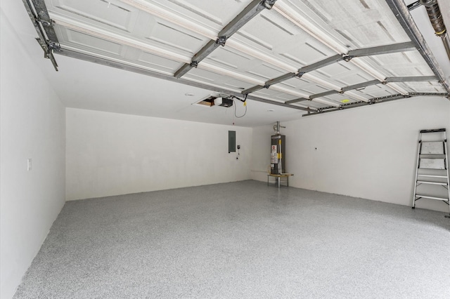 10714 Deerwood Rd, Houston, TX 77042 - garage featuring water heater, a garage door opener, and electric panel