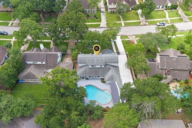 10714 Deerwood Rd, Houston, TX 77042 - aerial view of residential area with a pool area