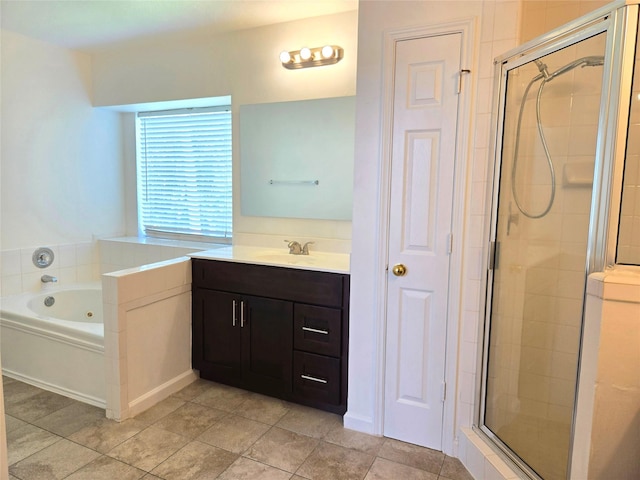 3307 Twelve Oaks Ln, Missouri City, TX 77459 - full bathroom featuring a shower stall, a bath, and vanity
