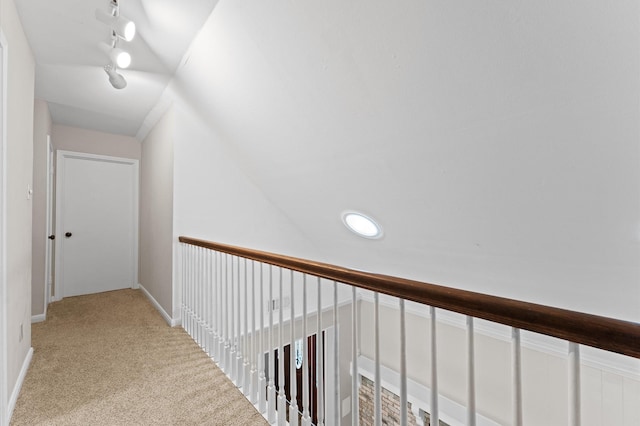 9407 Brooding Oak Cir, Houston, TX 77096 - hall featuring track lighting and carpet