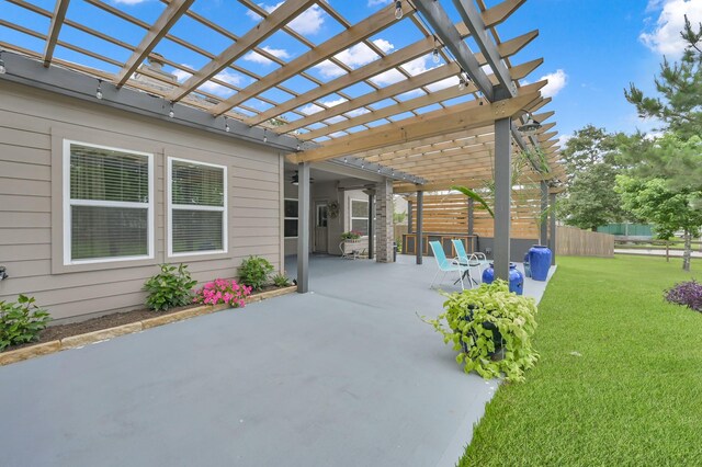 16220 Fayette St, Conroe, TX 77303 - view of patio / terrace with a pergola