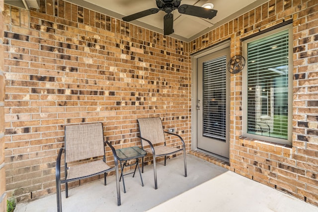 4138 Watson Dr, Rosharon, TX 77583 - view of patio / terrace with ceiling fan