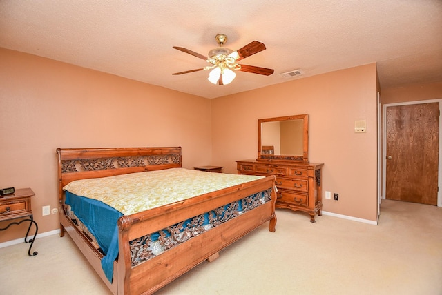 3310 Park Haven Ln, Deer Park, TX 77536 - bedroom with light colored carpet and ceiling fan