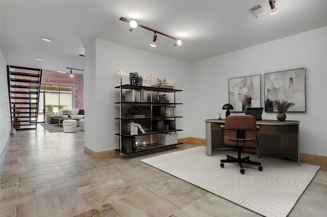 1601 W Webster St Unit 9, Houston, TX 77019 - office featuring rail lighting and baseboards