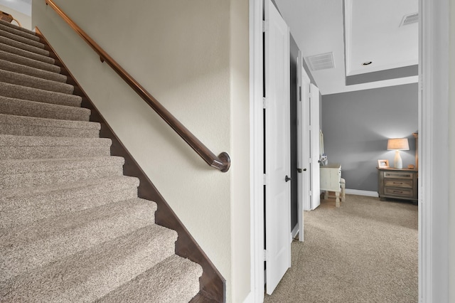 116 Owen Ridge Dr, Conroe, TX 77384 - stairs featuring carpet and baseboards