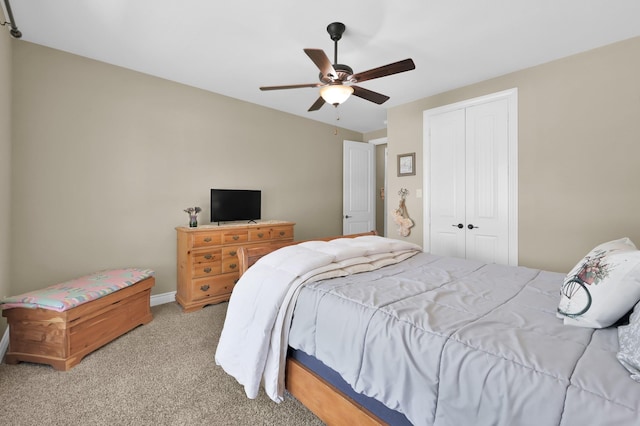 116 Owen Ridge Dr, Conroe, TX 77384 - carpeted bedroom featuring a closet and a ceiling fan