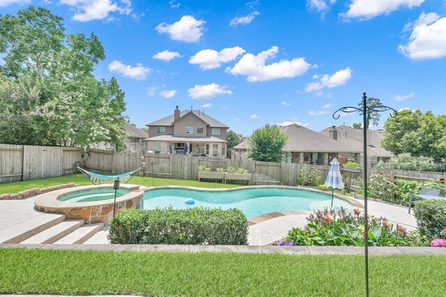 116 Owen Ridge Dr, Conroe, TX 77384 - view of pool with a pool with connected hot tub