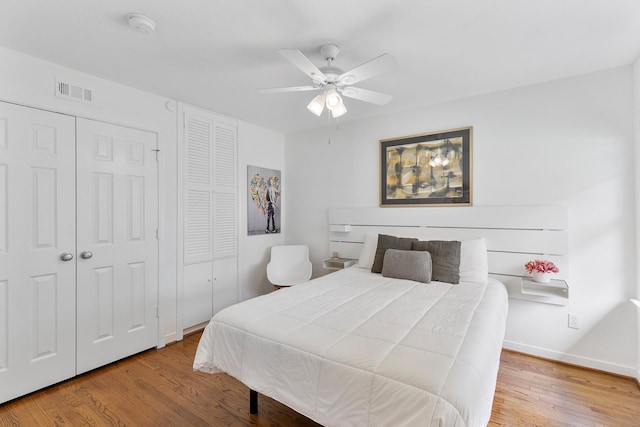 3923 W Main St, Houston, TX 77027 - bedroom featuring wood finished floors, baseboards, and ceiling fan