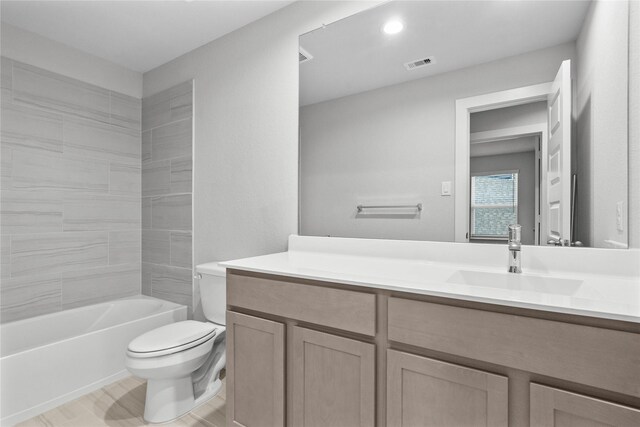2547 Forest Cedar Ln, Conroe, TX 77301 - full bathroom featuring vanity and bathtub / shower combination