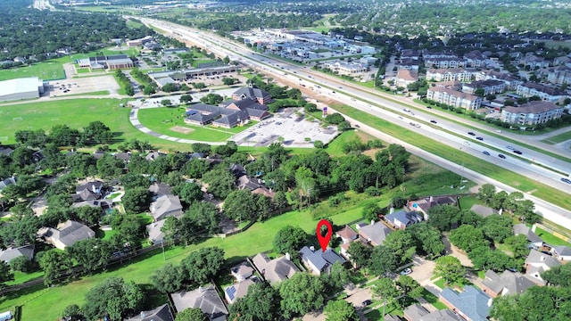 23227 Diamond Knoll Ct, Katy, TX 77494 - aerial view of property and surrounding area with a major roadway and nearby suburban area
