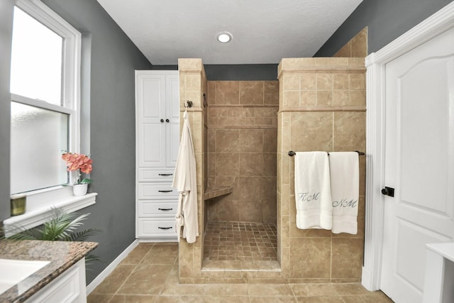 23227 Diamond Knoll Ct, Katy, TX 77494 - bathroom with walk in shower and vanity