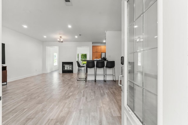 4313 Windswept Dr, Montgomery, TX 77356 - living room with light wood-type flooring and recessed lighting