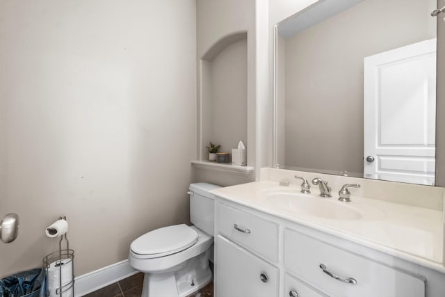 4313 Windswept Dr, Montgomery, TX 77356 - half bath featuring vanity and tile patterned floors