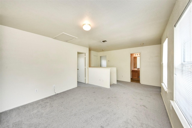22815 Sherioaks Ln, Spring, TX 77389 - empty room featuring light carpet and attic access