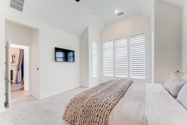 4222 Ana Ridge Ln, Fulshear, TX 77441 - carpeted bedroom featuring lofted ceiling and baseboards