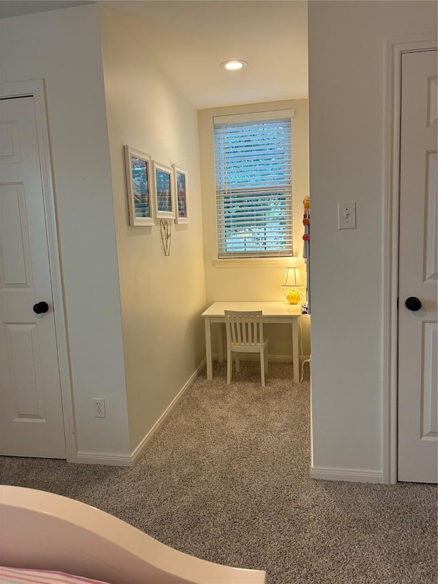 3233 Greenhead St, Katy, TX 77493 - corridor with carpet flooring, baseboards, and recessed lighting