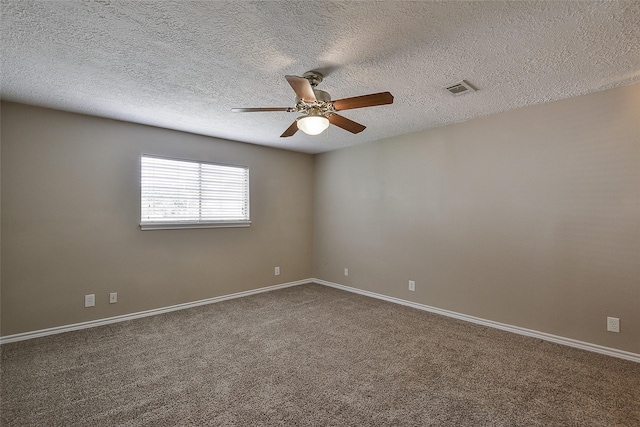 5411 Mossy Timbers Dr, Humble, TX 77346 - carpeted empty room featuring ceiling fan and a textured ceiling
