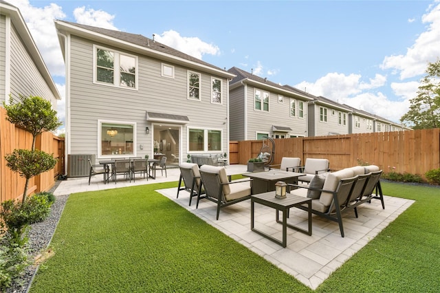 4926 Wunder Way, Houston, TX 77069 - back of property with an outdoor living space and a patio area