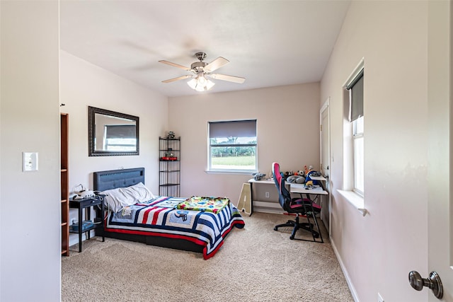 38766 Wyatt Chapel Rd, Hempstead, TX 77445 - bedroom featuring carpet flooring and ceiling fan