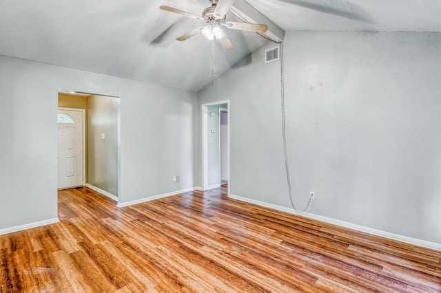 1323 W Donovan St, Houston, TX 77091 - empty room with light wood-style flooring and ceiling fan