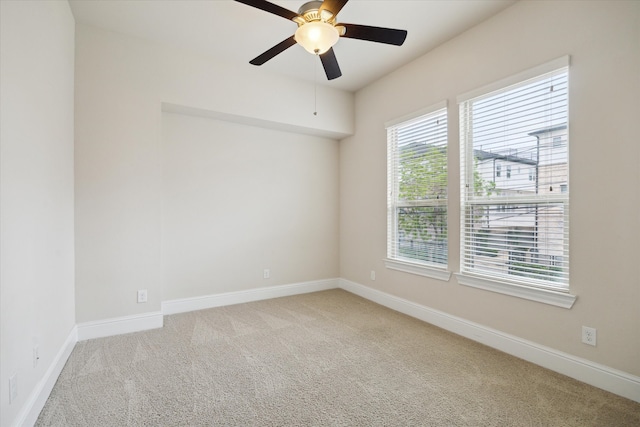 6013 Kansas St Unit B, Houston, TX 77007 - spare room featuring carpet floors, ceiling fan, and baseboards