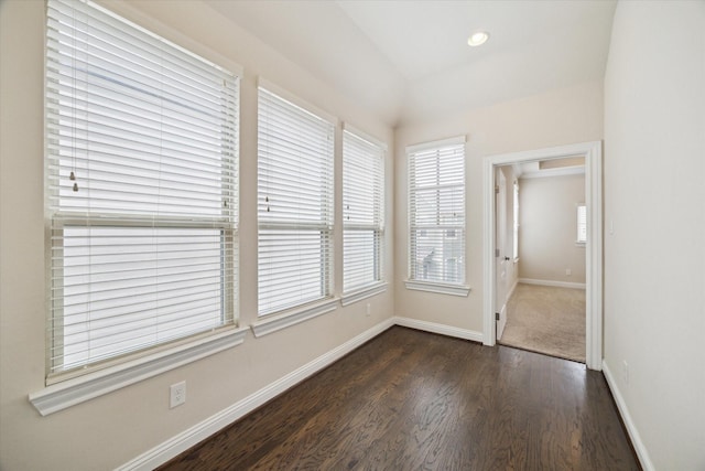 6013 Kansas St Unit B, Houston, TX 77007 - unfurnished room with dark wood finished floors and baseboards