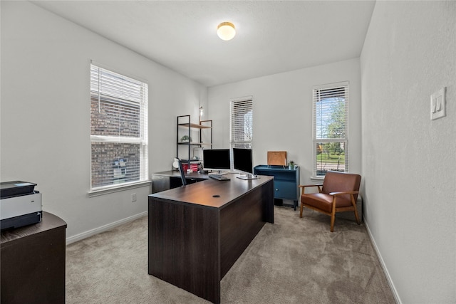 1435 Wheatley Hill Ln, Katy, TX 77494 - office area featuring light colored carpet and baseboards