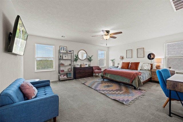 1435 Wheatley Hill Ln, Katy, TX 77494 - bedroom featuring carpet floors, a ceiling fan, and baseboards