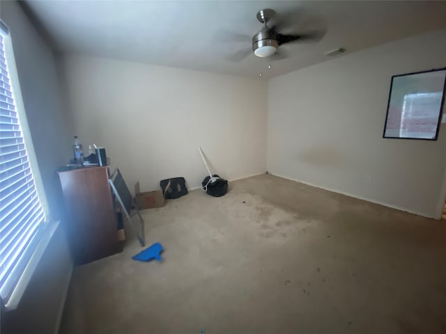 10206 Ravenwood View Ln, Houston, TX 77075 - empty room with a ceiling fan and carpet floors