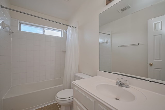 14723 Belterraza Dr, Houston, TX 77083 - full bath with vanity, toilet, and shower / bathtub combination with curtain