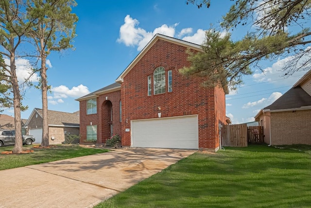 14723 Belterraza Dr, Houston, TX 77083 - traditional-style home with brick siding, an attached garage, and driveway