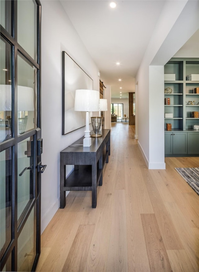 2239 Colquitt St, Houston, TX 77098 - corridor with light wood-style floors and recessed lighting