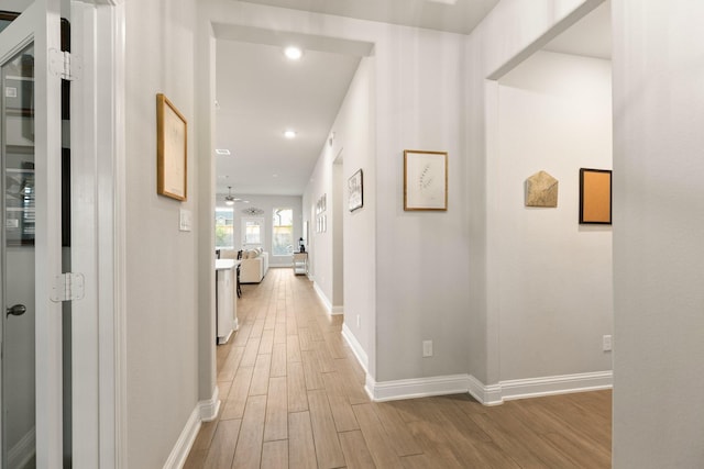 18226 Sofia Willow Way, Cypress, TX 77429 - corridor featuring light wood-style floors and recessed lighting