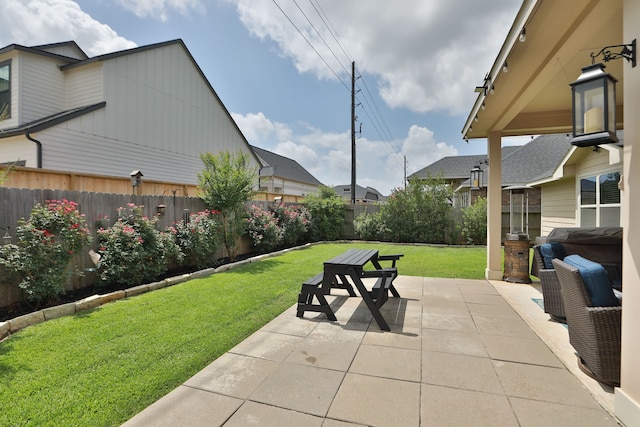 18226 Sofia Willow Way, Cypress, TX 77429 - fenced backyard featuring a patio area