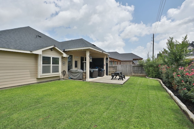 18226 Sofia Willow Way, Cypress, TX 77429 - rear view of property featuring a patio, a fenced backyard, and roof with shingles
