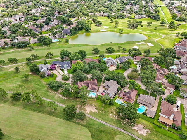 7527 Cart Gate Dr, Houston, TX 77095 - aerial perspective of suburban area featuring a large body of water and a local golf course
