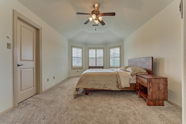 9814 Cape Breeze Dr, Houston, TX 77070 - bedroom featuring light carpet, baseboards, and a ceiling fan