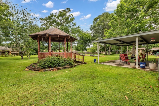 410 Azalea Dr, Baytown, TX 77520 - view of yard with a gazebo and a patio